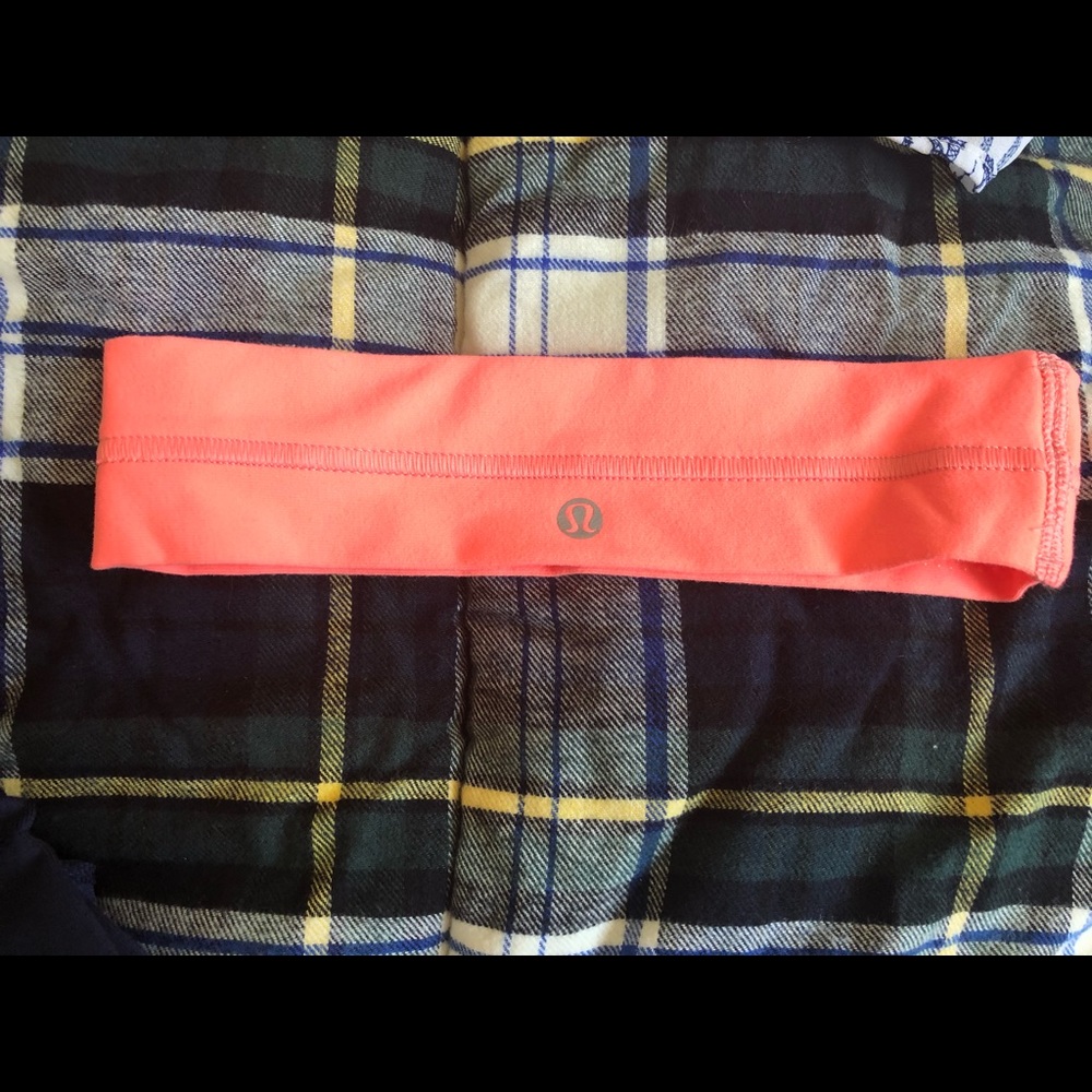 Lululemon headband neon peach